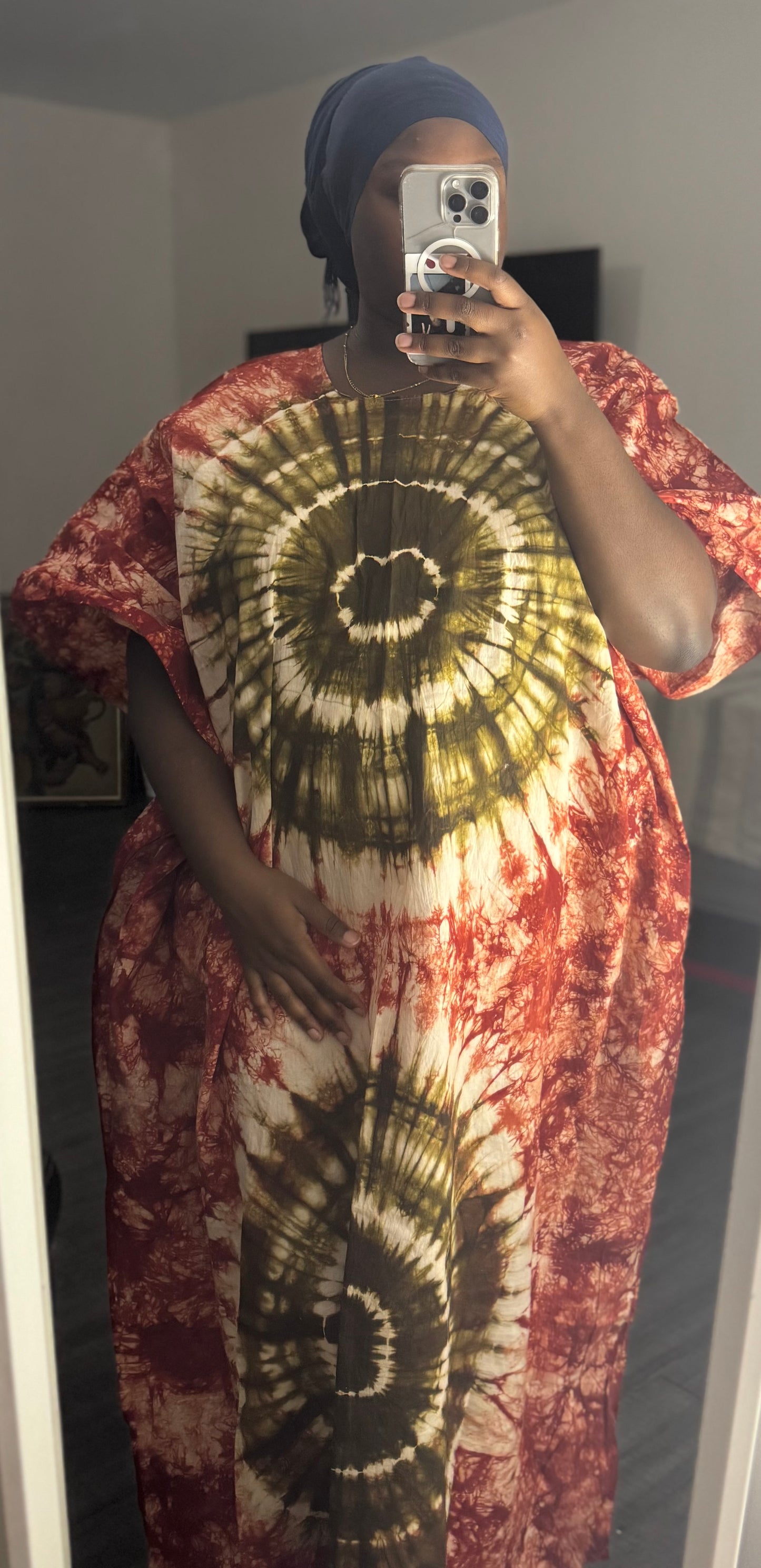 Boubou Rouge et Vert