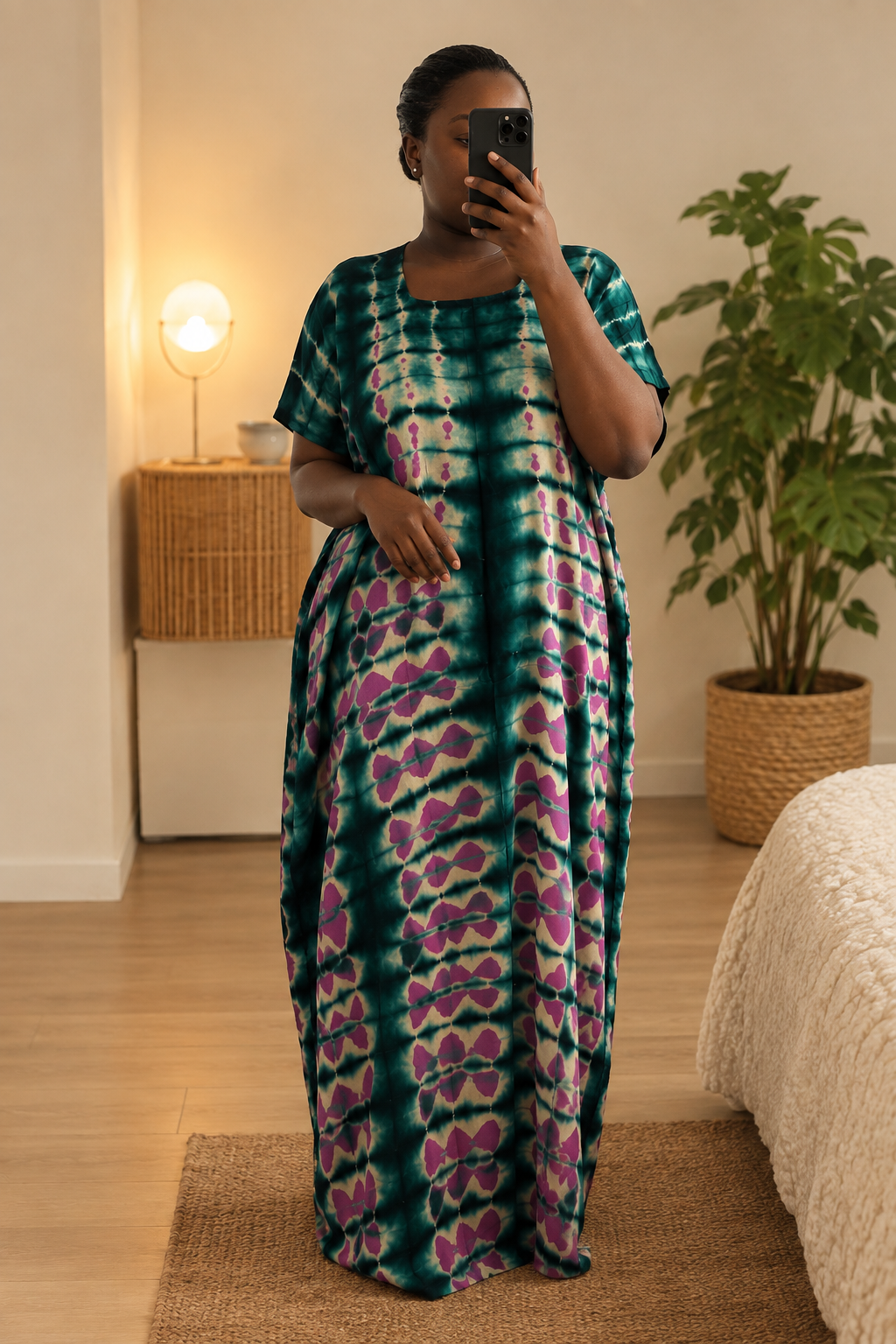 Robe Verte Turquoise- Violette