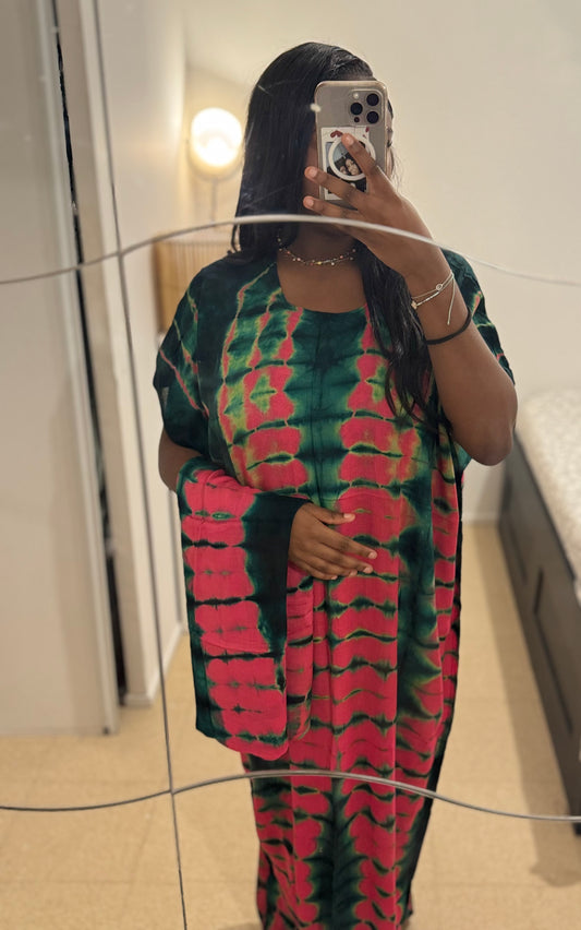 Robe Rose-Verte