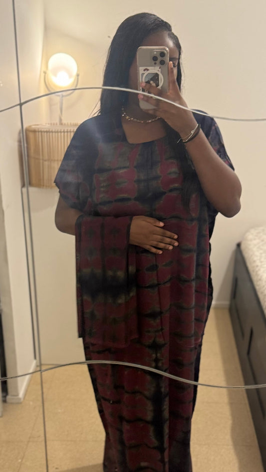 Robe Bordeaux Bleu Foncé
