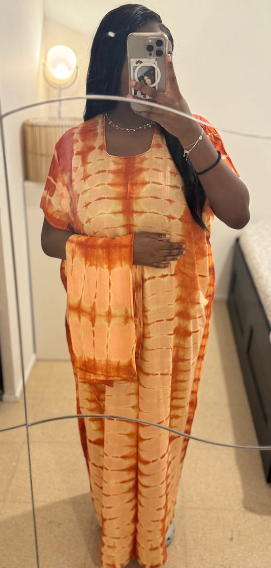 Robe Rose Saumon-Orange
