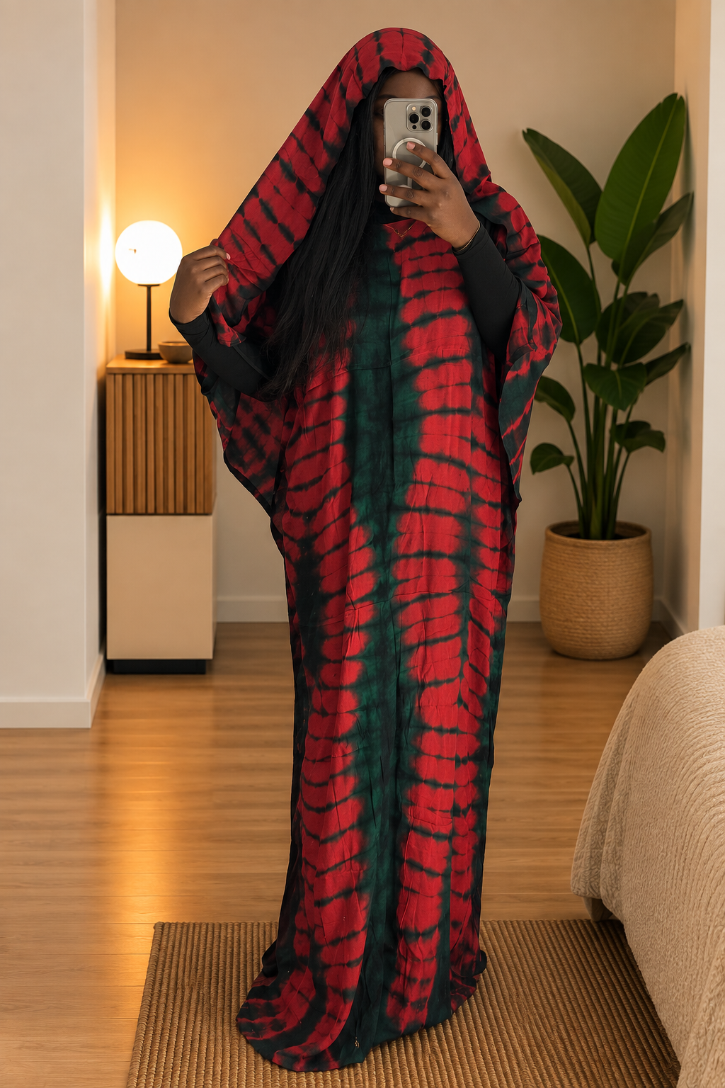 Robe Foulard  Rouge - Verte