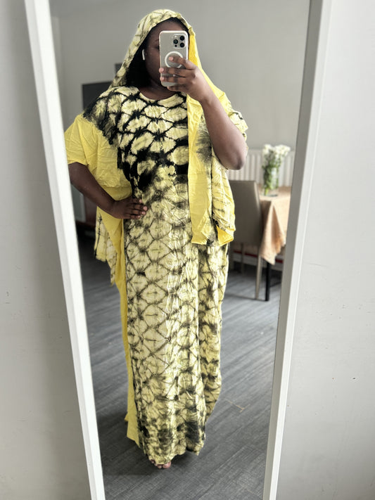 Robe Maxi Foulard Jaune citron